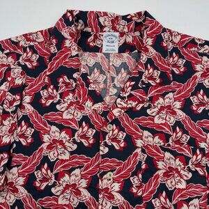 Brooks Brothers Men’s XXL Cotton Hawaiian Floral Button Front Short Sleeve Shirt